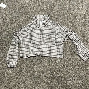 Hollister flannel cropped